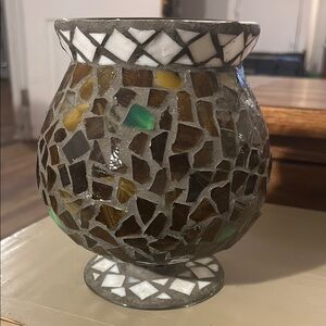 Mosaic Glass Vase - Multicolor